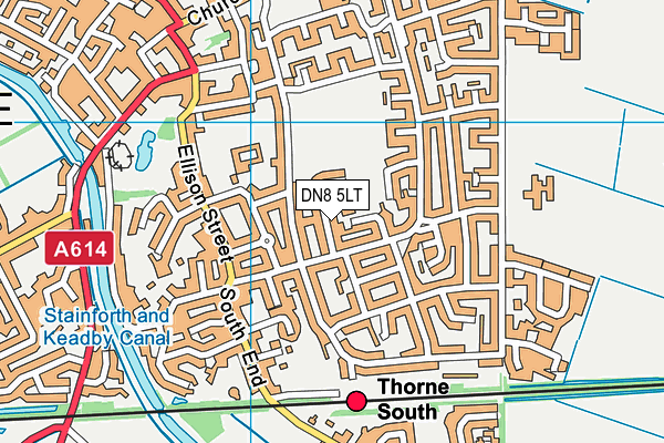 DN8 5LT map - OS VectorMap District (Ordnance Survey)