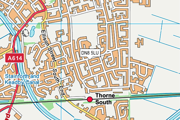 DN8 5LU map - OS VectorMap District (Ordnance Survey)