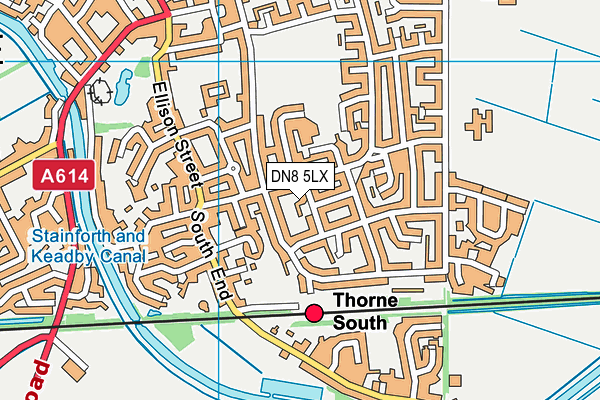 DN8 5LX map - OS VectorMap District (Ordnance Survey)
