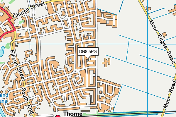 DN8 5PG map - OS VectorMap District (Ordnance Survey)