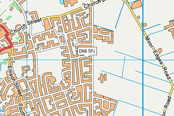 DN8 5PJ map - OS VectorMap District (Ordnance Survey)