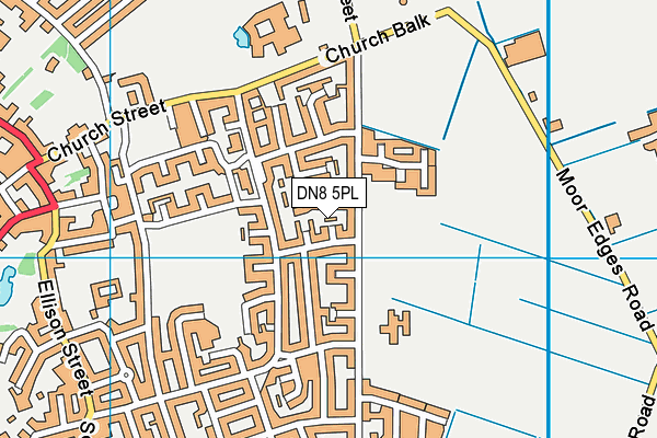 DN8 5PL map - OS VectorMap District (Ordnance Survey)