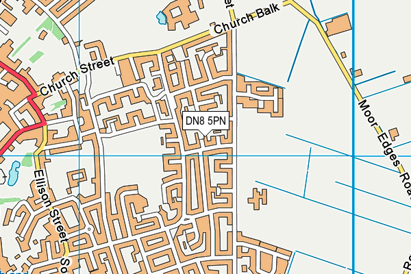 DN8 5PN map - OS VectorMap District (Ordnance Survey)