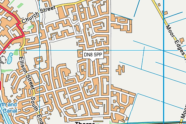 DN8 5PP map - OS VectorMap District (Ordnance Survey)