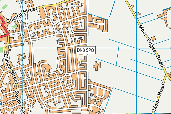 Brooke Primary Academy map (DN8 5PQ) - OS VectorMap District (Ordnance Survey)