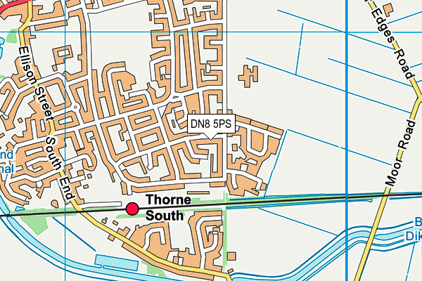 DN8 5PS map - OS VectorMap District (Ordnance Survey)