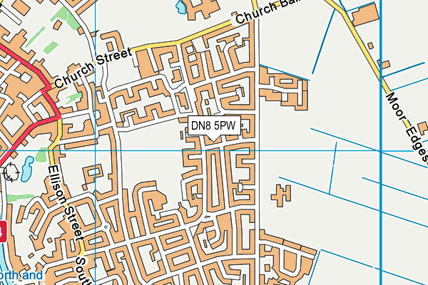 DN8 5PW map - OS VectorMap District (Ordnance Survey)