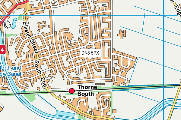 DN8 5PX map - OS VectorMap District (Ordnance Survey)