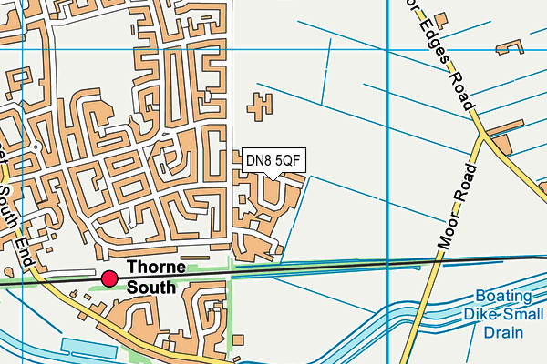 DN8 5QF map - OS VectorMap District (Ordnance Survey)