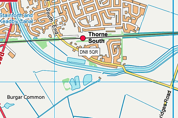 DN8 5QR map - OS VectorMap District (Ordnance Survey)