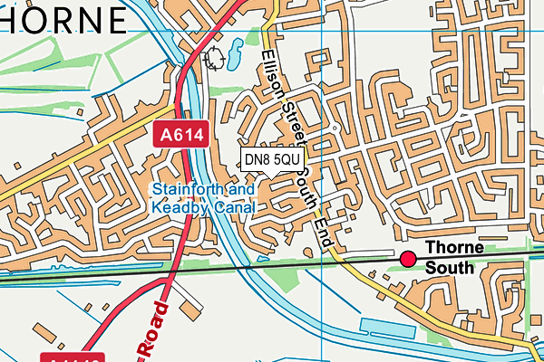 DN8 5QU map - OS VectorMap District (Ordnance Survey)