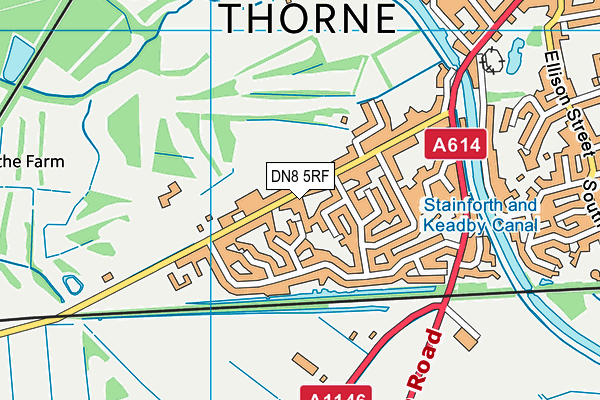 DN8 5RF map - OS VectorMap District (Ordnance Survey)