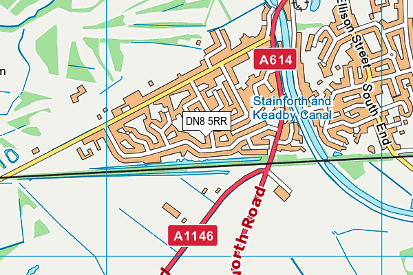 DN8 5RR map - OS VectorMap District (Ordnance Survey)