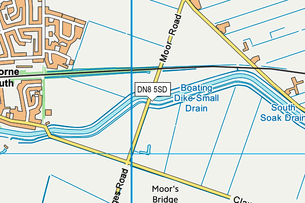 DN8 5SD map - OS VectorMap District (Ordnance Survey)