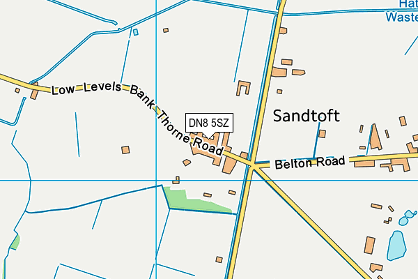 DN8 5SZ map - OS VectorMap District (Ordnance Survey)