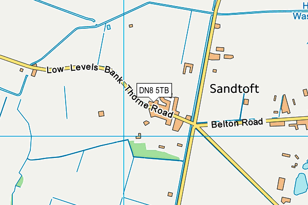 DN8 5TB map - OS VectorMap District (Ordnance Survey)