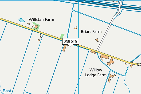 DN8 5TG map - OS VectorMap District (Ordnance Survey)