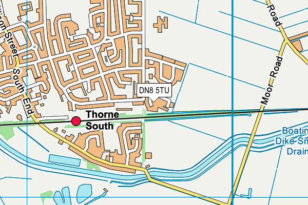 DN8 5TU map - OS VectorMap District (Ordnance Survey)