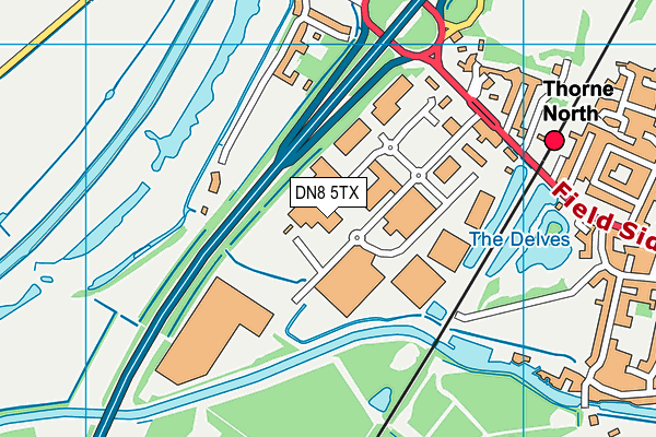DN8 5TX map - OS VectorMap District (Ordnance Survey)