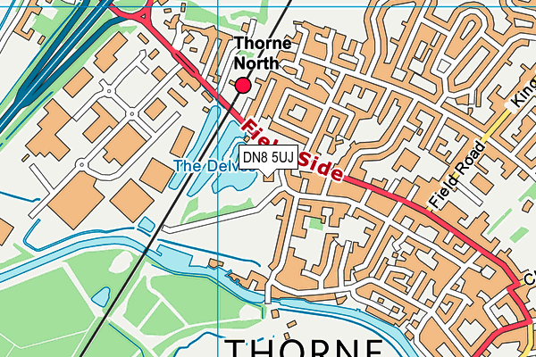 DN8 5UJ map - OS VectorMap District (Ordnance Survey)