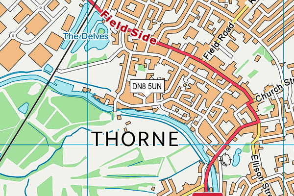 DN8 5UN map - OS VectorMap District (Ordnance Survey)