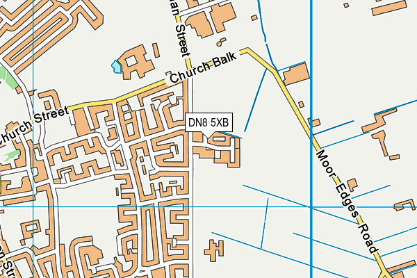 DN8 5XB map - OS VectorMap District (Ordnance Survey)