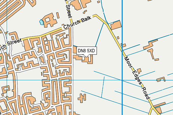 DN8 5XD map - OS VectorMap District (Ordnance Survey)