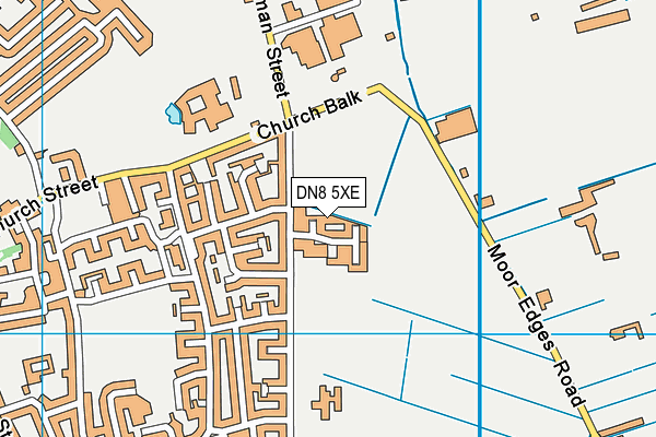 DN8 5XE map - OS VectorMap District (Ordnance Survey)