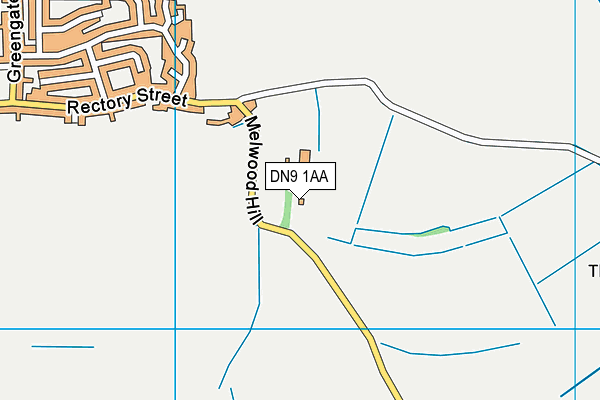 DN9 1AA map - OS VectorMap District (Ordnance Survey)