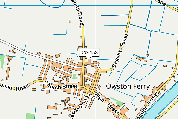 DN9 1AS map - OS VectorMap District (Ordnance Survey)