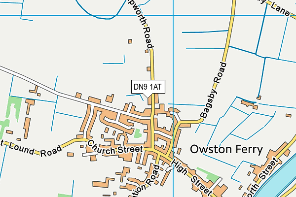 DN9 1AT map - OS VectorMap District (Ordnance Survey)