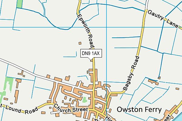 DN9 1AX map - OS VectorMap District (Ordnance Survey)