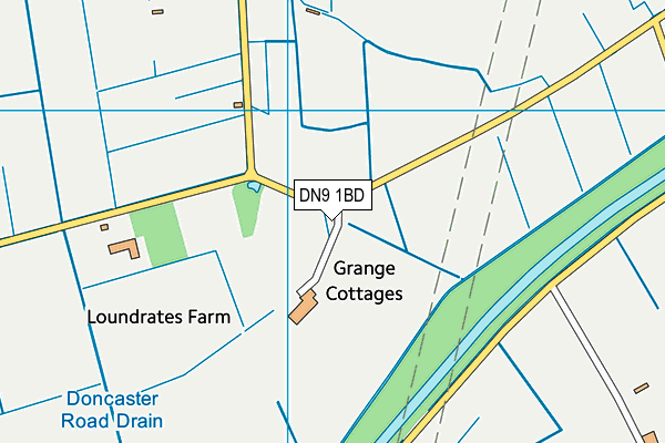 DN9 1BD map - OS VectorMap District (Ordnance Survey)