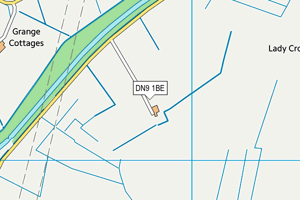 DN9 1BE map - OS VectorMap District (Ordnance Survey)