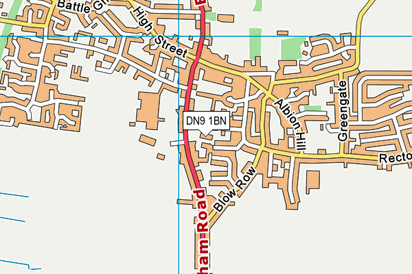 DN9 1BN map - OS VectorMap District (Ordnance Survey)