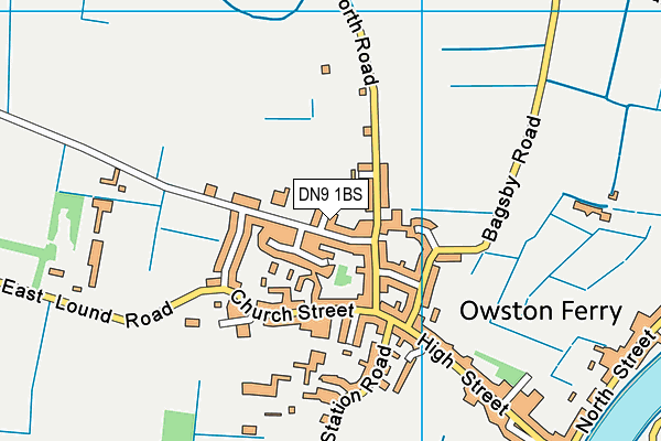 DN9 1BS map - OS VectorMap District (Ordnance Survey)