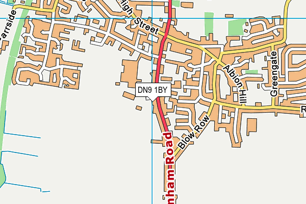 DN9 1BY map - OS VectorMap District (Ordnance Survey)