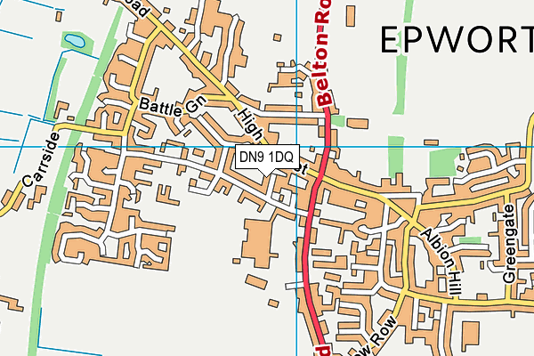DN9 1DQ map - OS VectorMap District (Ordnance Survey)
