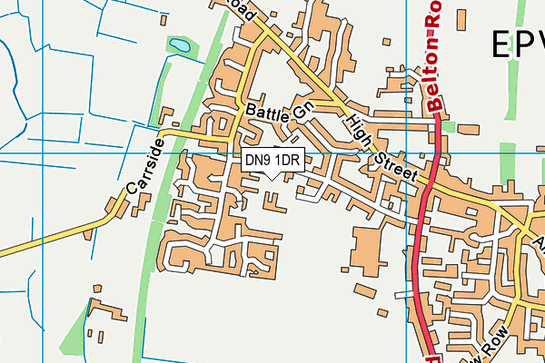DN9 1DR map - OS VectorMap District (Ordnance Survey)