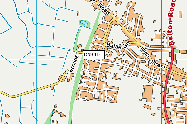 DN9 1DT map - OS VectorMap District (Ordnance Survey)