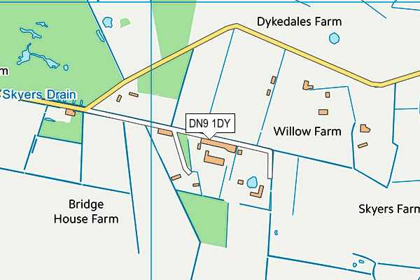 DN9 1DY map - OS VectorMap District (Ordnance Survey)