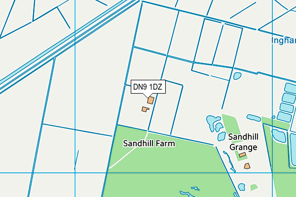 DN9 1DZ map - OS VectorMap District (Ordnance Survey)
