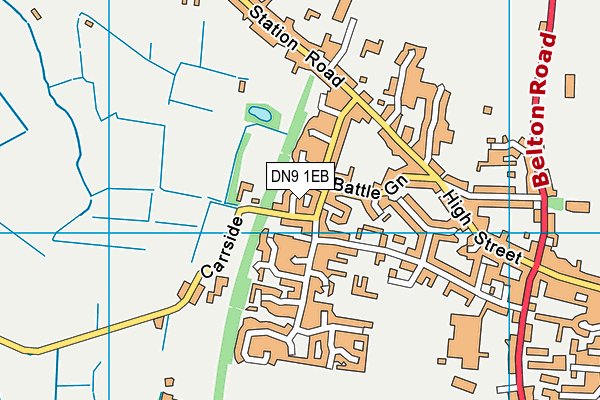 DN9 1EB map - OS VectorMap District (Ordnance Survey)