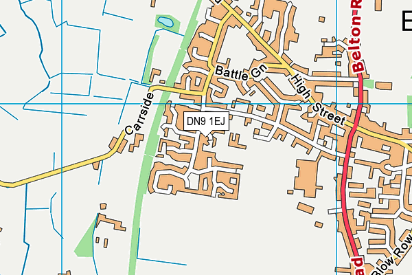 DN9 1EJ map - OS VectorMap District (Ordnance Survey)