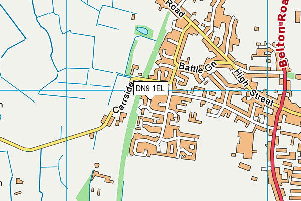 DN9 1EL map - OS VectorMap District (Ordnance Survey)