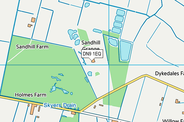 DN9 1EQ map - OS VectorMap District (Ordnance Survey)