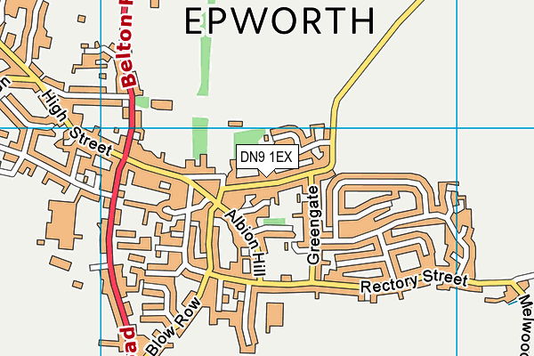 DN9 1EX map - OS VectorMap District (Ordnance Survey)