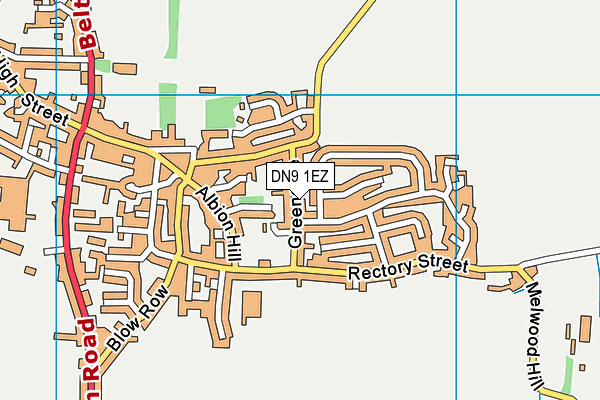 DN9 1EZ map - OS VectorMap District (Ordnance Survey)