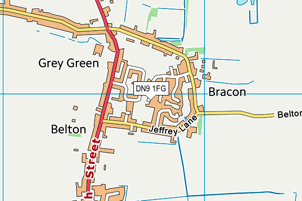 DN9 1FG map - OS VectorMap District (Ordnance Survey)