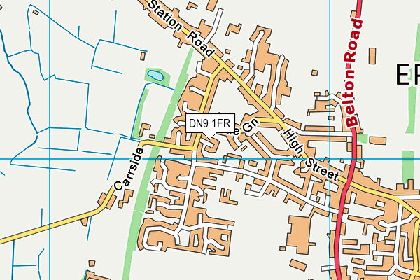 DN9 1FR map - OS VectorMap District (Ordnance Survey)